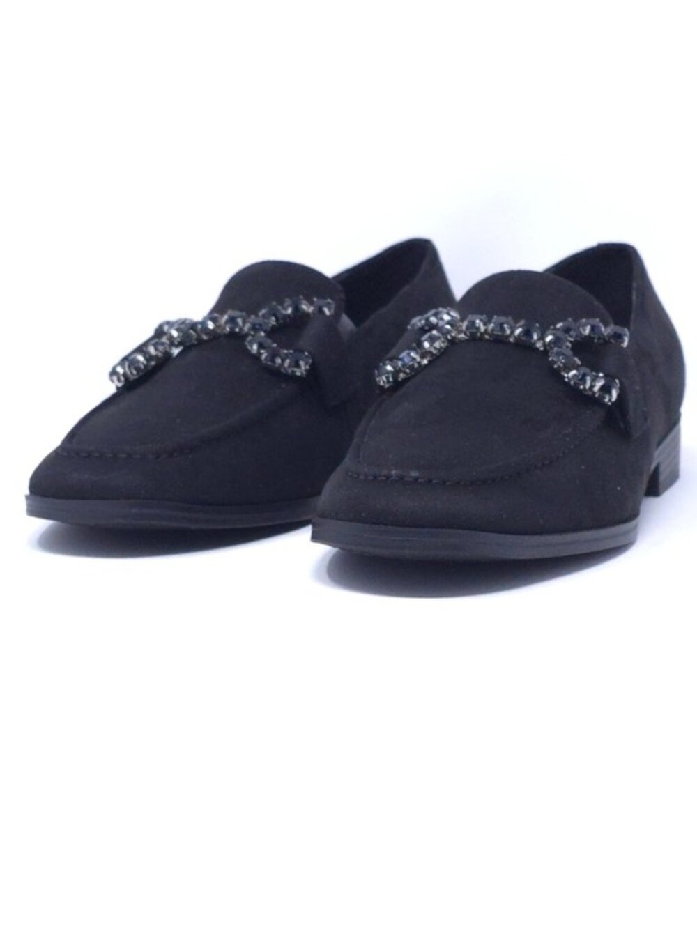 Nine West-Almond Toe Slip-On Dress Loafers Black 8.5M